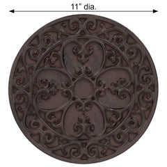 Esschert Design side profile illustrating thin low-profile design and stable placement benefit