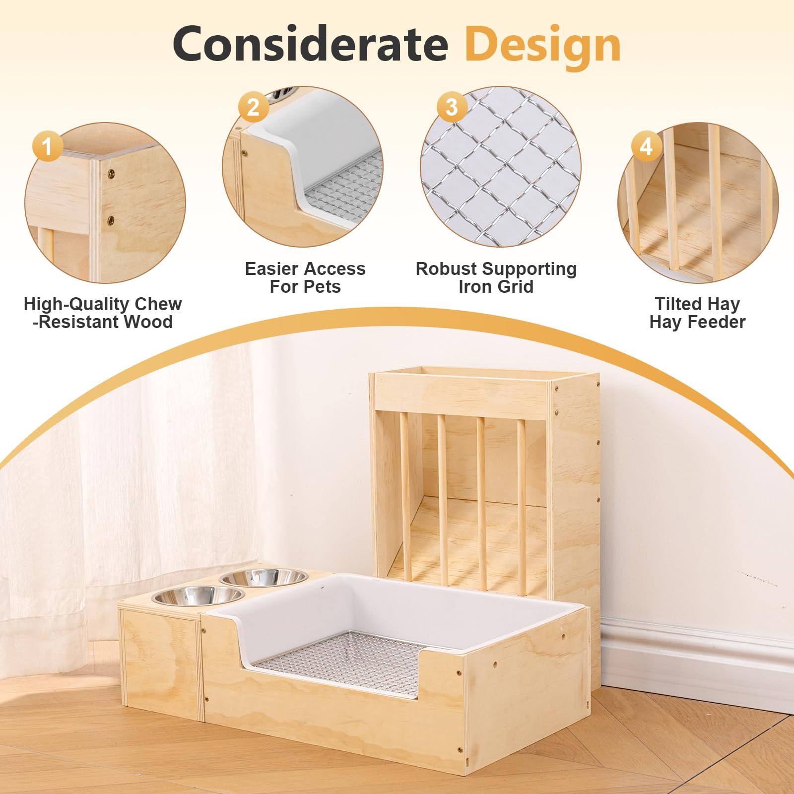 Essenhome removable litter pan close-up for easy cleaning and hygiene