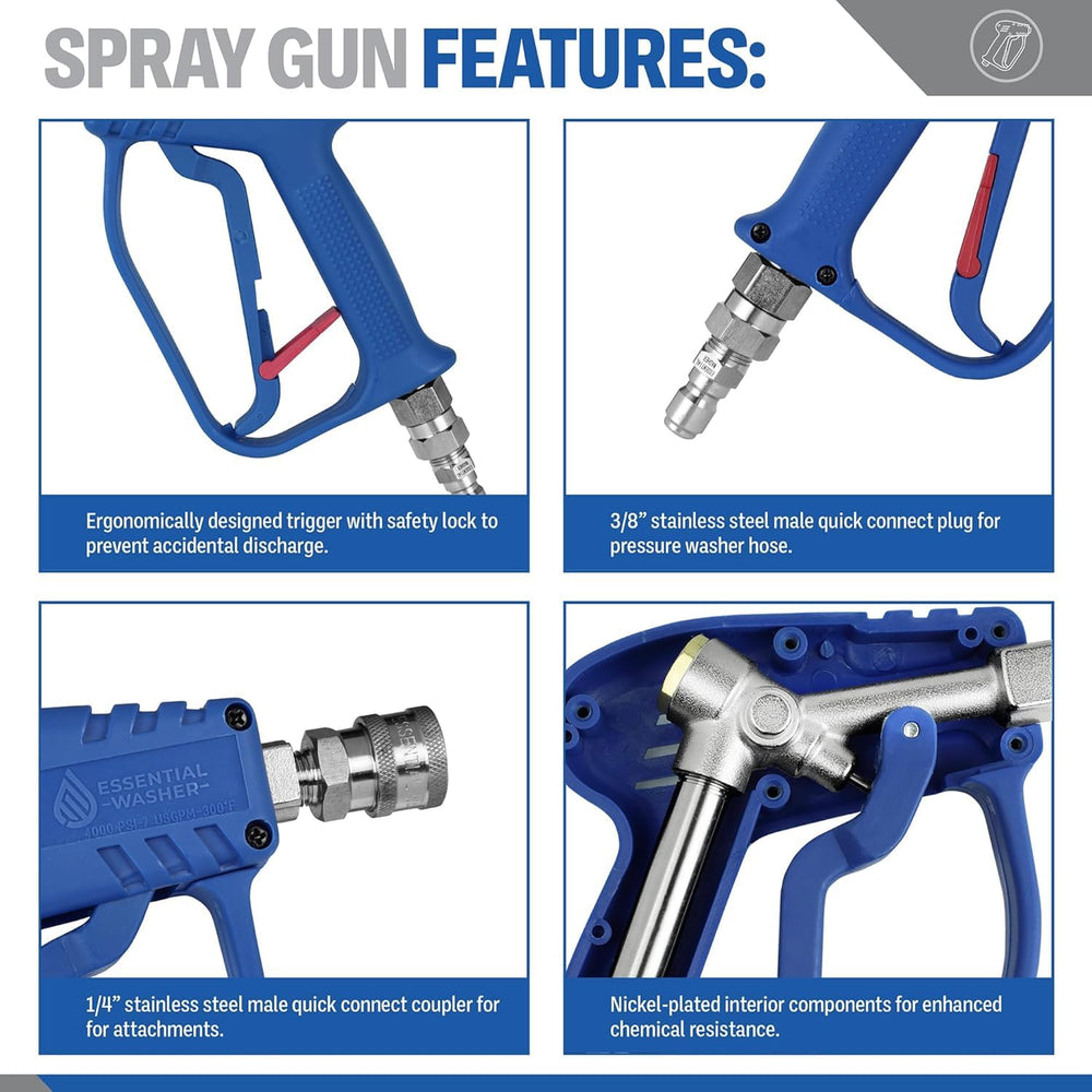 Essential Washer connection to foam cannon for thick sud coverage
