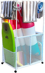 Essentially Yours front view showing full organizer and neat towel storage benefit