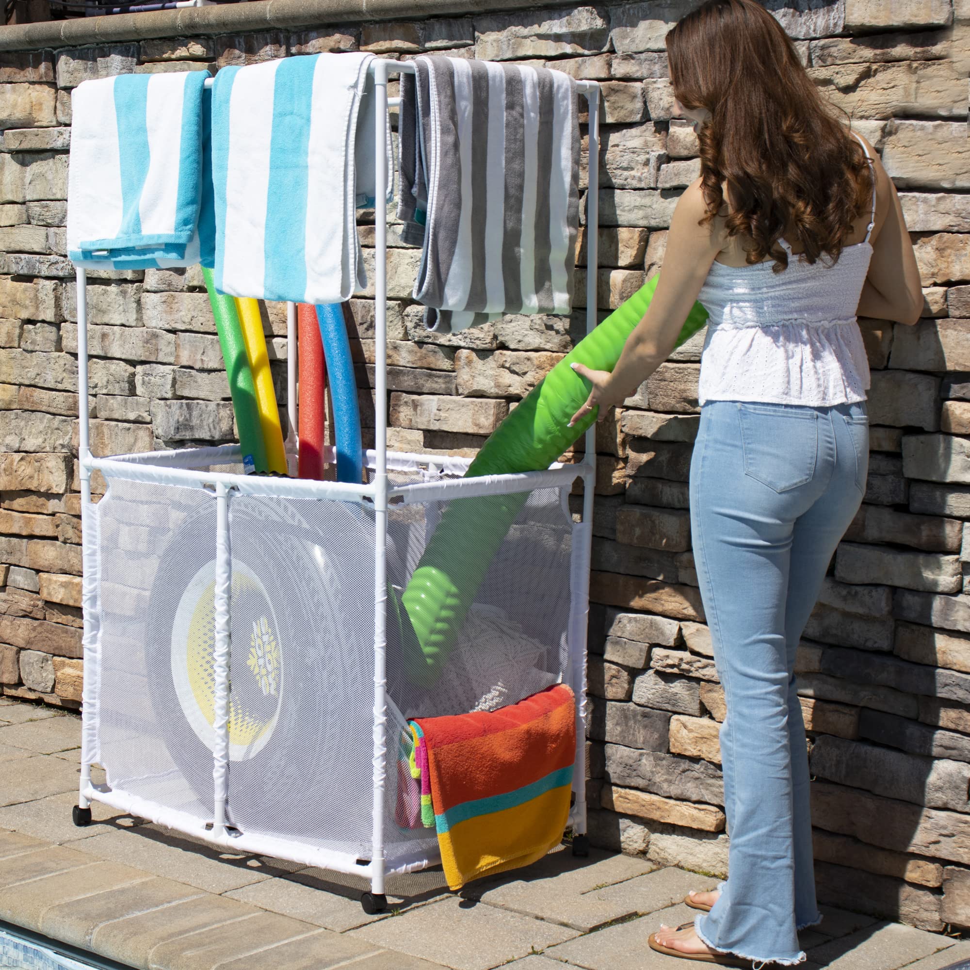 Essentially Yours mesh detail highlighting breathable storage and visibility