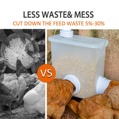 Essilnn close-up of feed port highlighting reduced spillage benefit