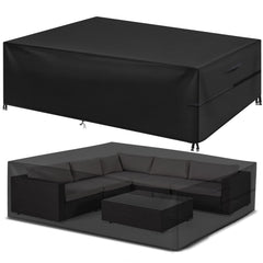 ESSORT front view full cover protecting large patio set and keeping furniture dry