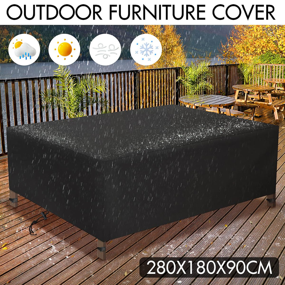 ESSORT lifestyle patio scene demonstrating sun and weather protection benefit