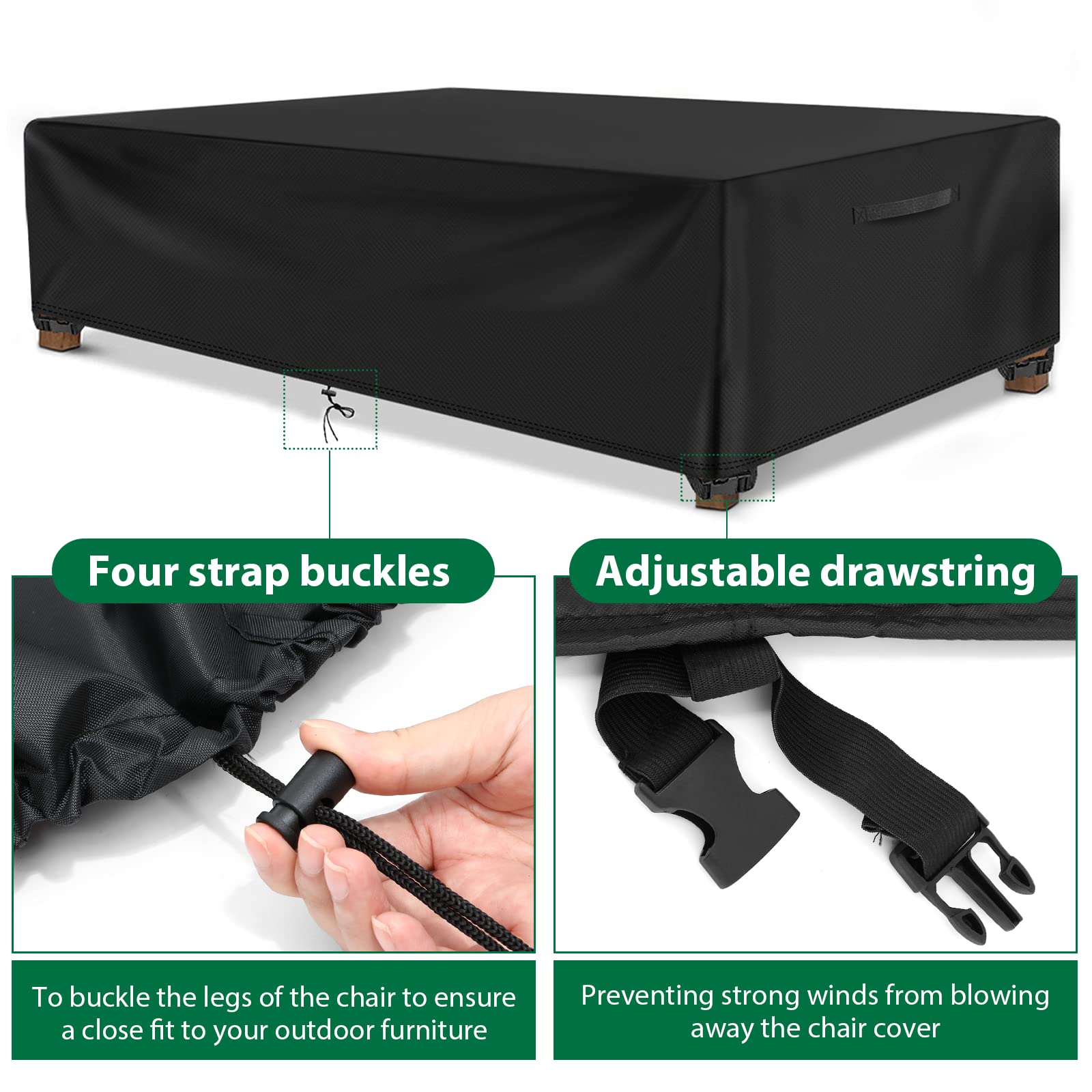 ESSORT fabric texture showing waterproof Oxford and PU lining for dependable weather protection