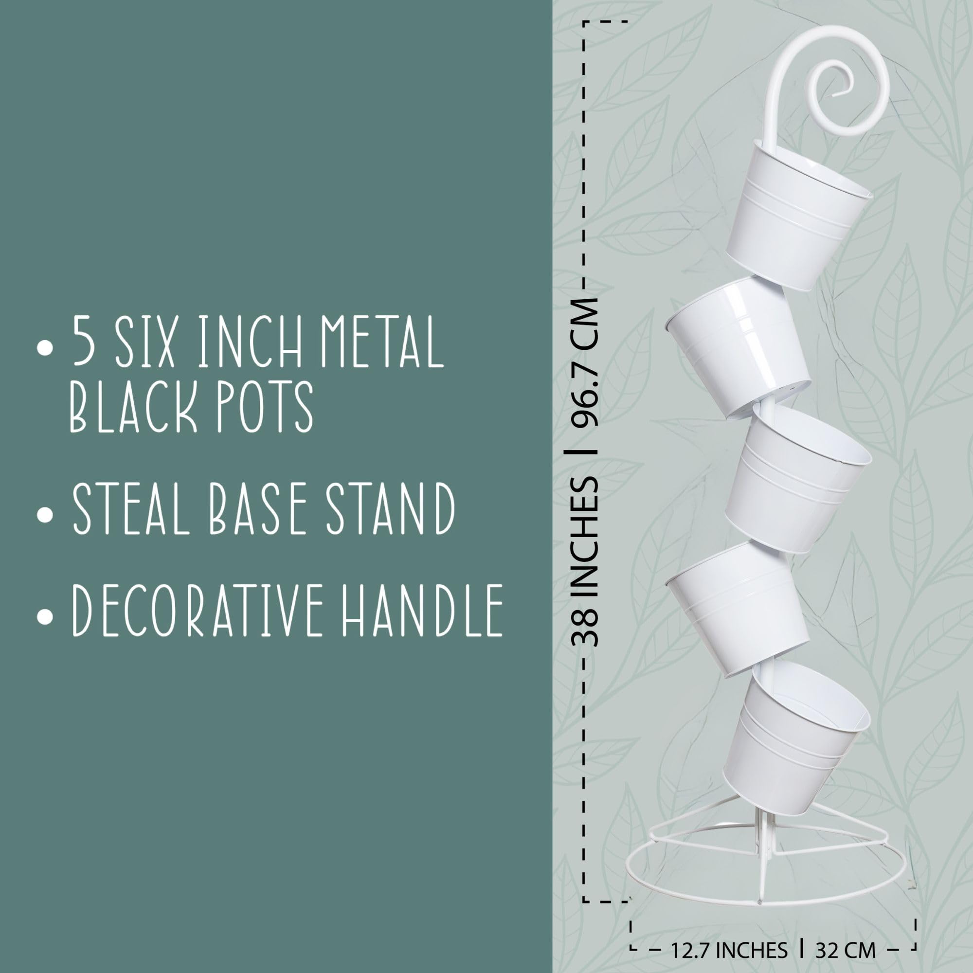 Esterno base view demonstrating all-metal stand stability and support