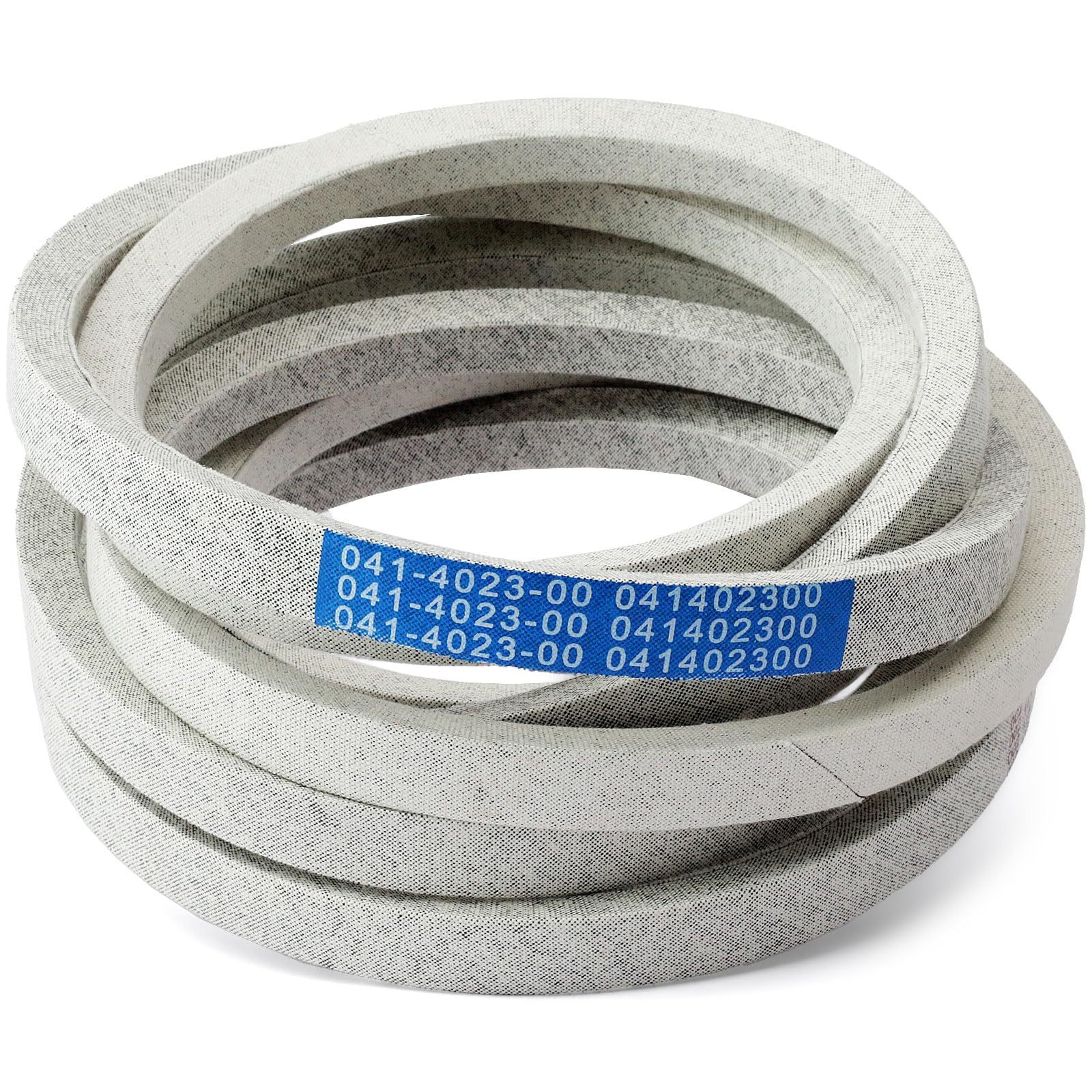 Esttlamer front packaging showing 041-4023-00 belt and clear fitment benefit