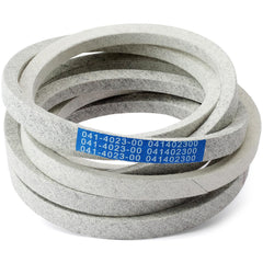 Esttlamer front packaging showing 041-4023-00 belt and clear fitment benefit
