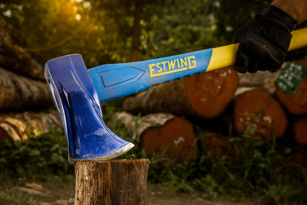 Estwing head edge bevel profile showing hardened finish for longer edge life