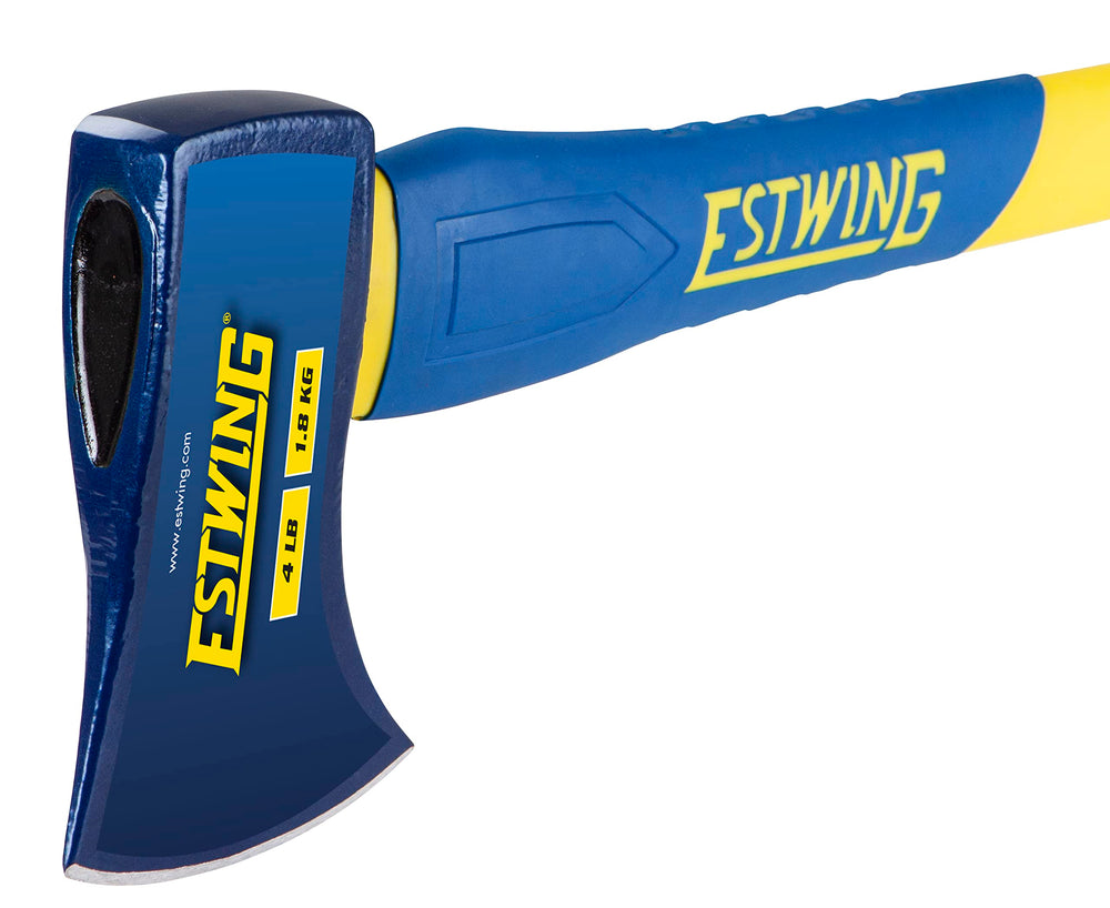 Estwing axe splitting firewood demonstrating efficient cutting performance
