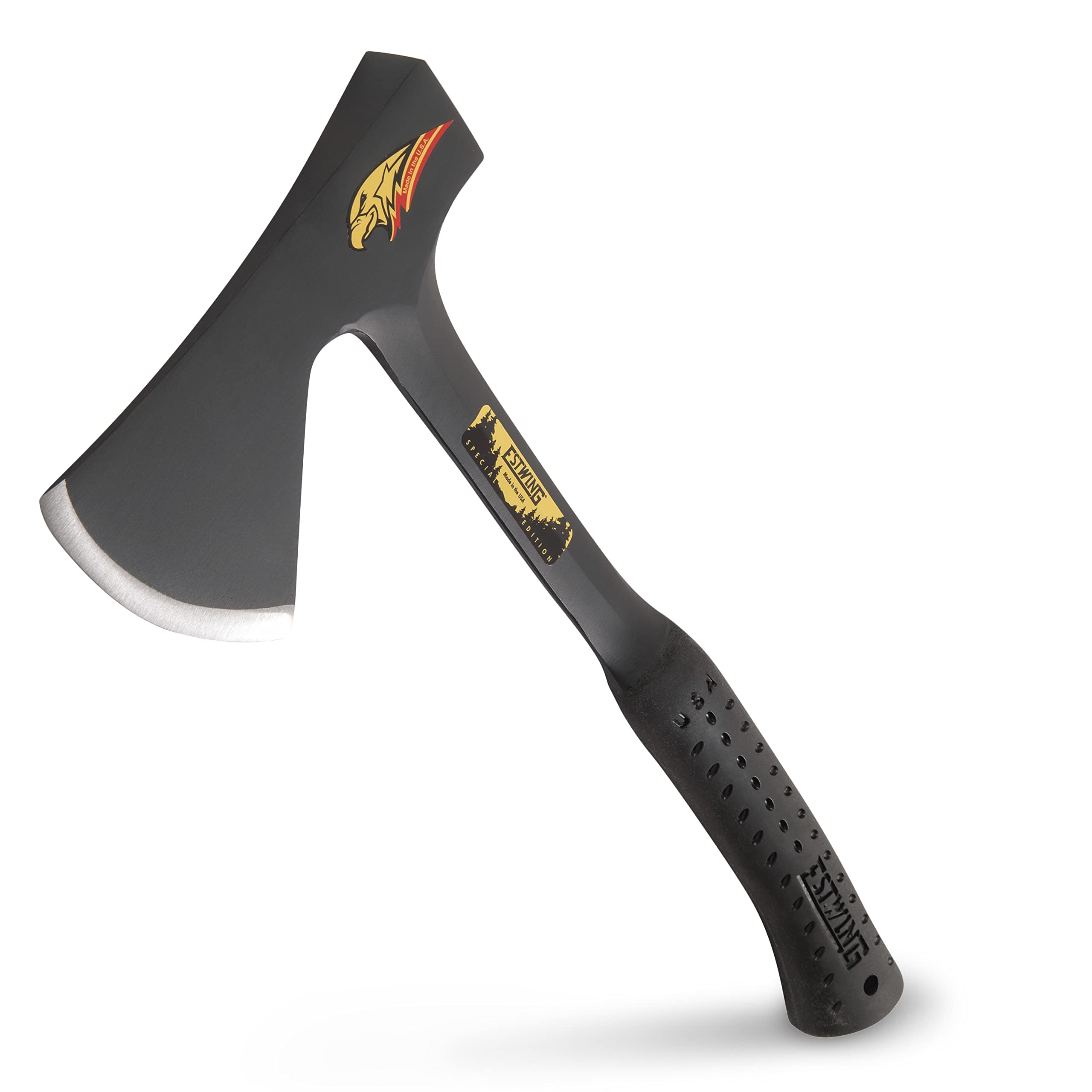 Estwing Camper's Axe front view showing balance and forged one-piece strength