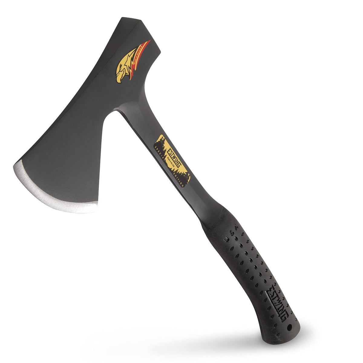 Estwing Camper's Axe front view showing balance and forged one-piece strength