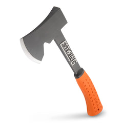 Estwing front view of axe head and handle showing cutting edge benefit durability