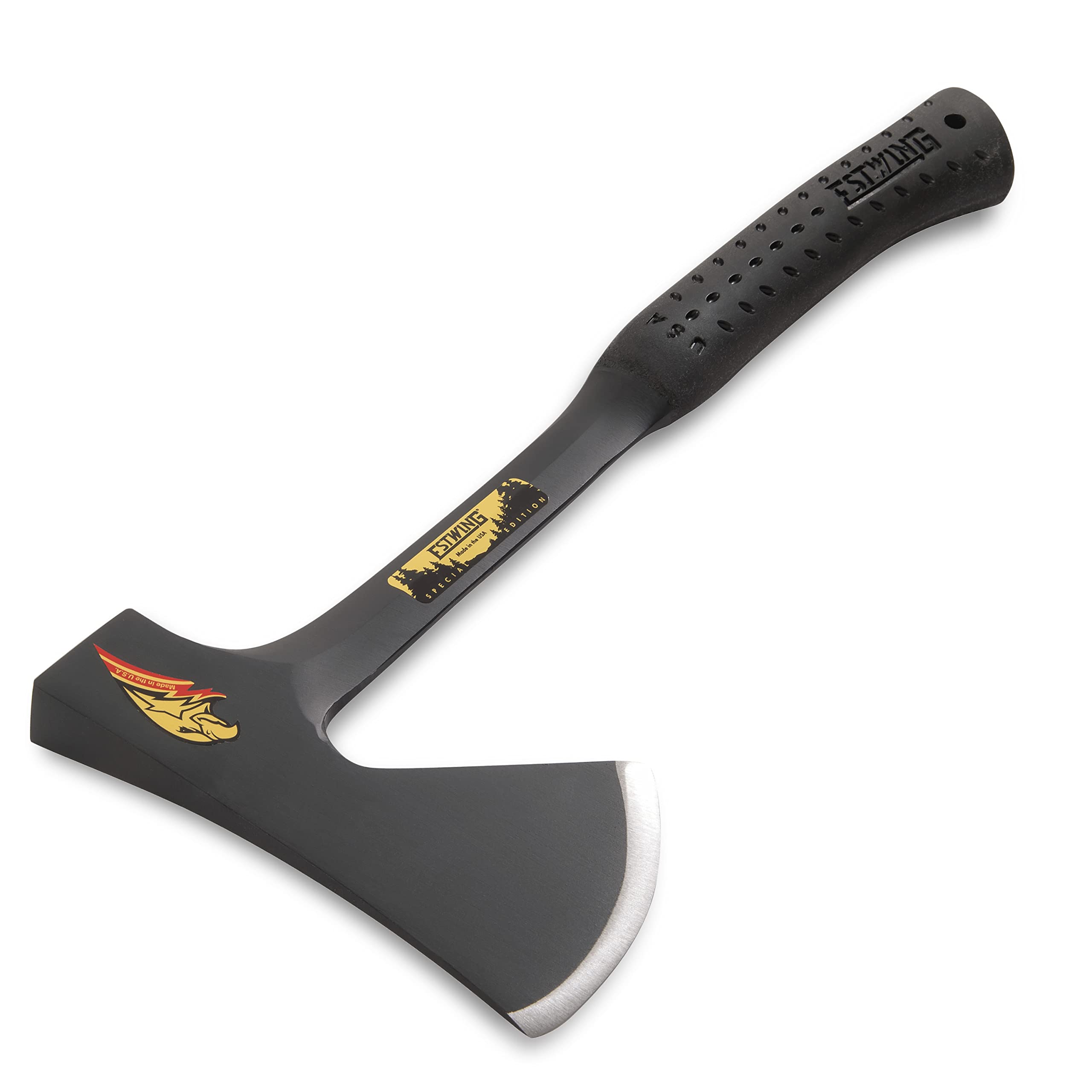 Estwing close-up of Shock Reduction Grip handle for reduced vibration