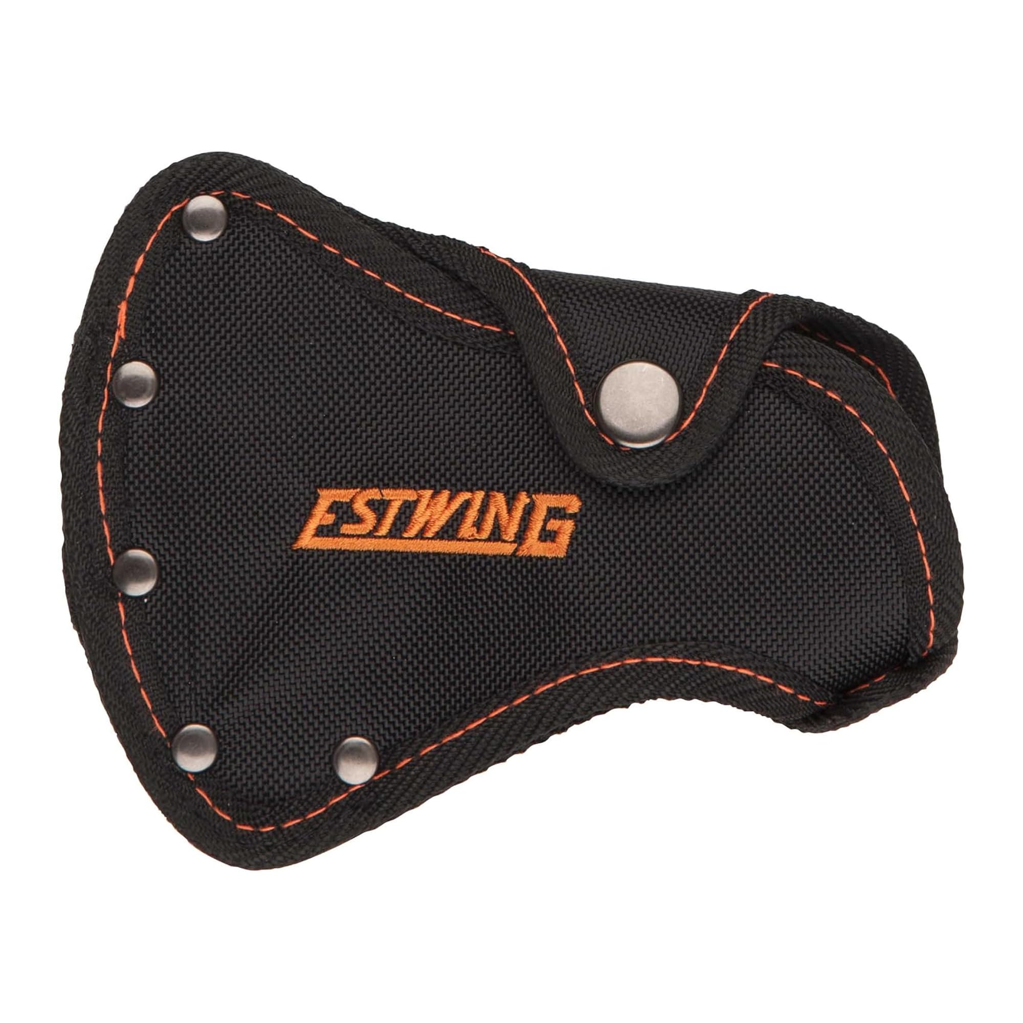 Estwing ballistic nylon sheath with belt loop showing safe carry and protection