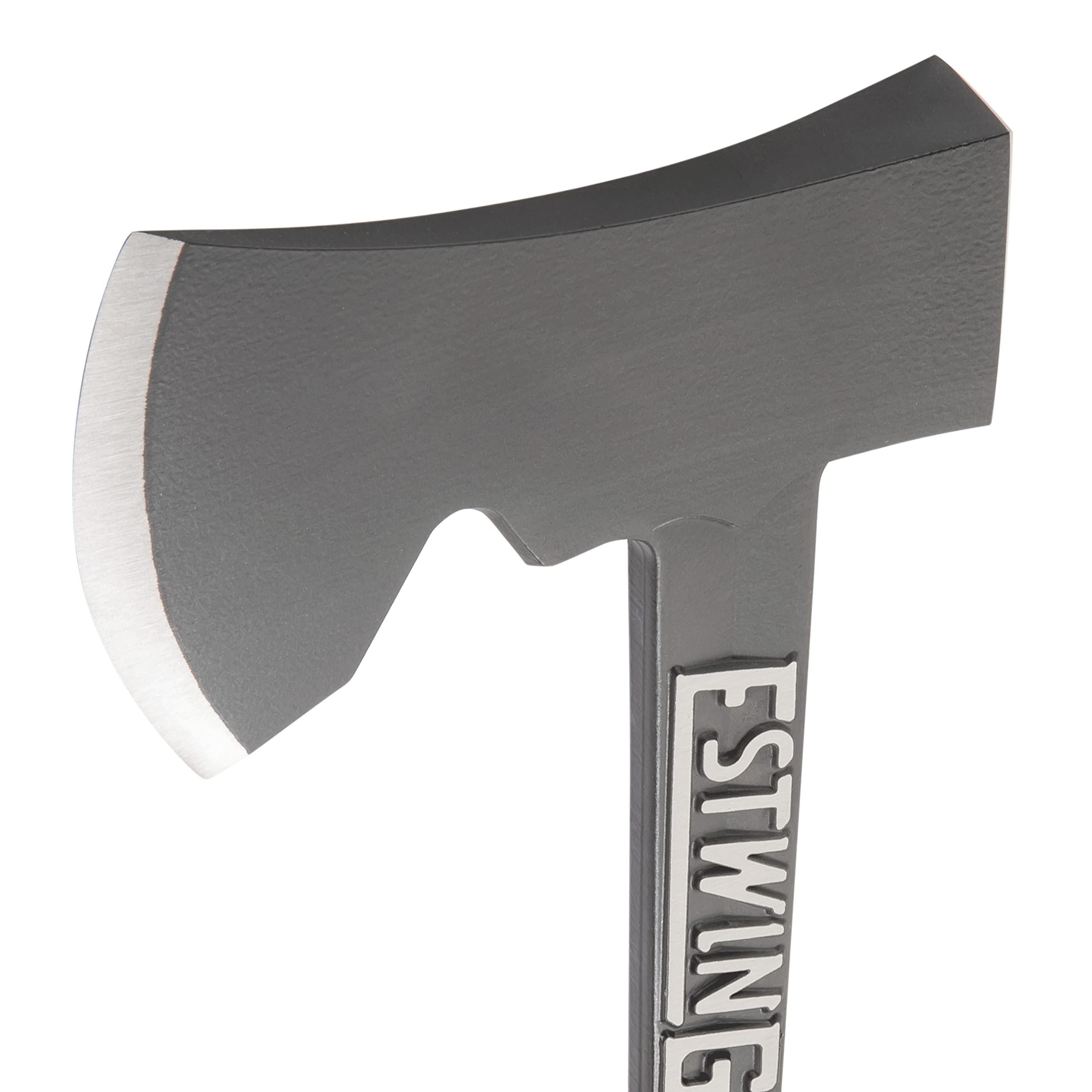 Estwing detail of stake puller notch showing campsite convenience and leverage