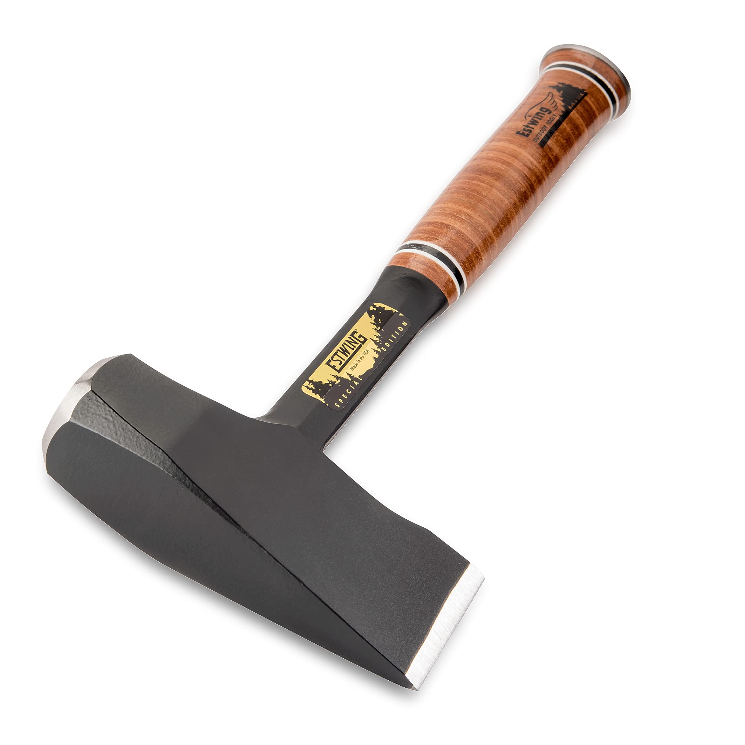 Estwing leather handle close-up highlighting comfort and durable grip for reduced fatigue