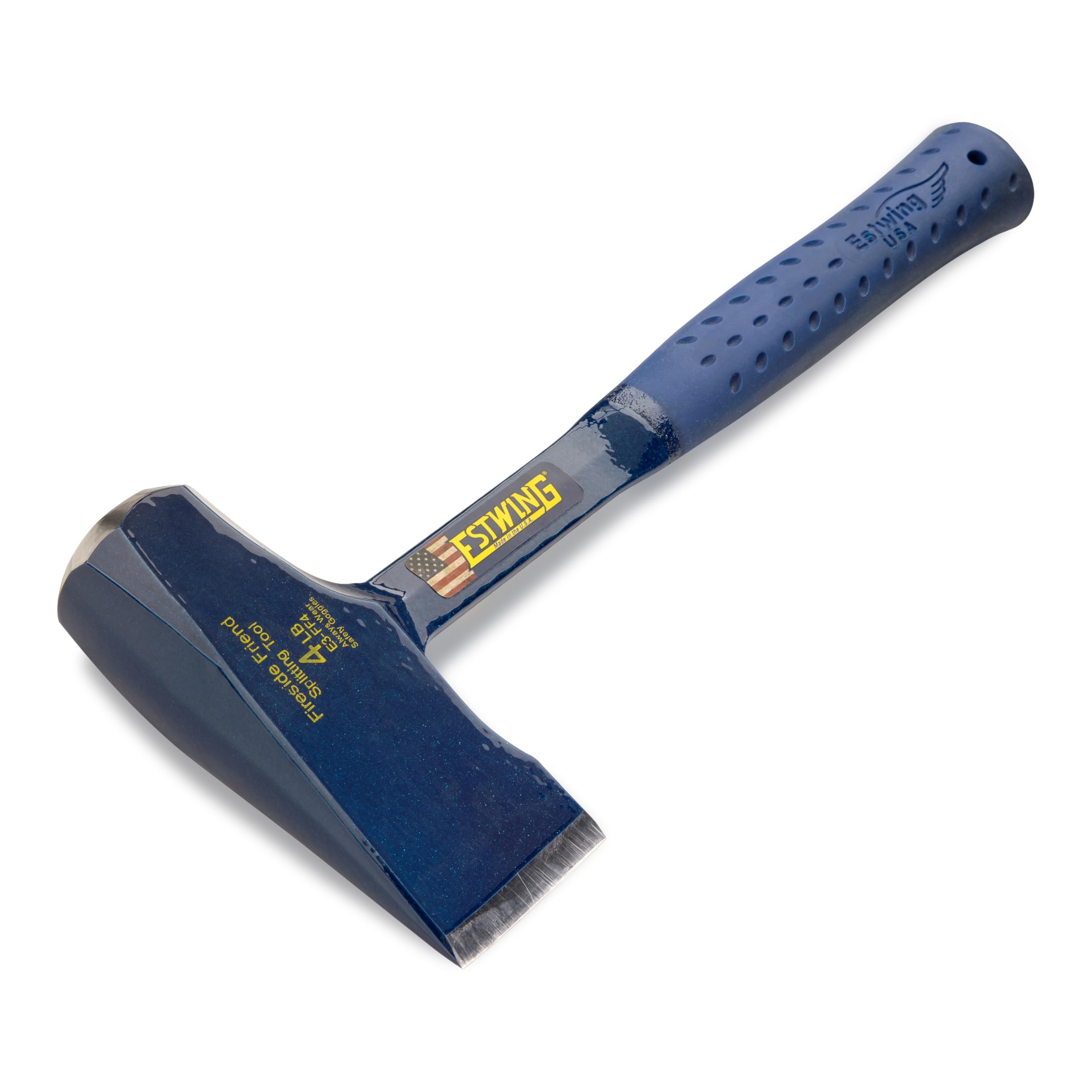 Estwing molded shock reduction grip close-up for reduced vibration and better comfort