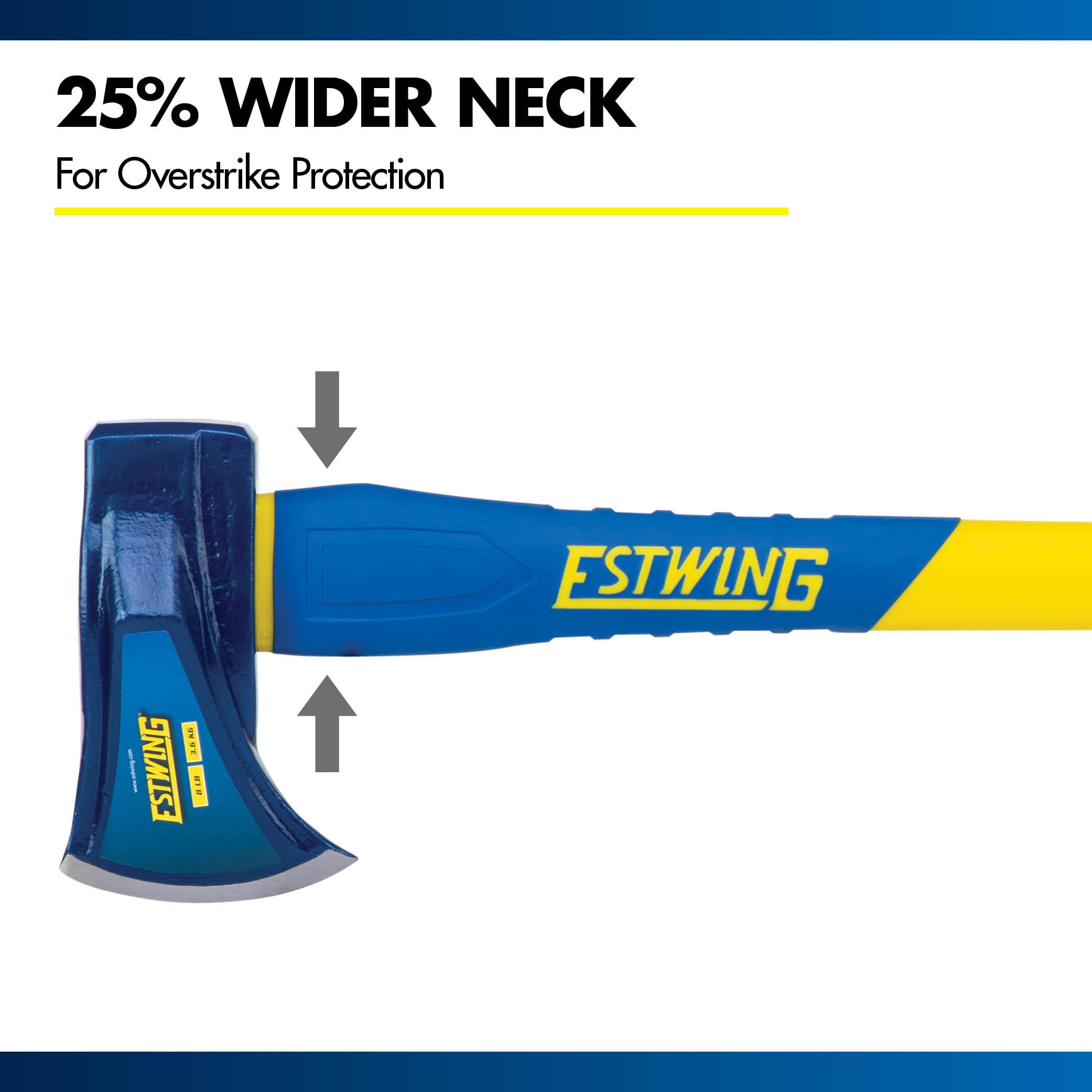 Estwing maul in backyard with woodpile showing ready-to-use reliability