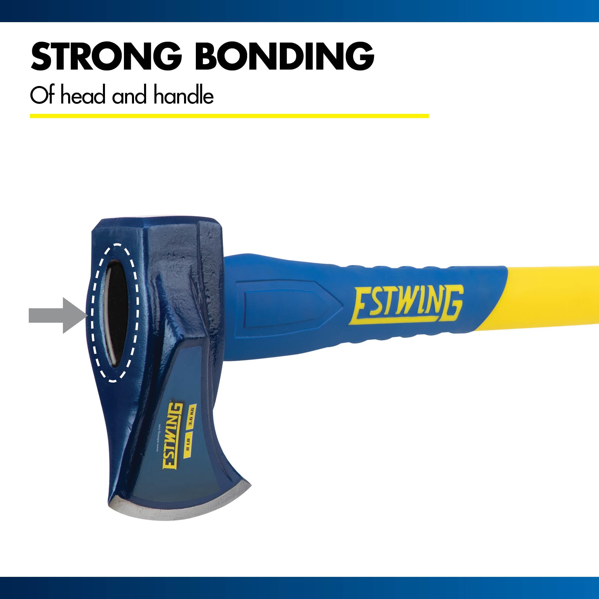 Estwing forged head texture and marking showing quality forging benefit