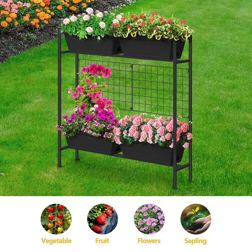 ETELI removable bottom tray shown catching water for clean patio maintenance