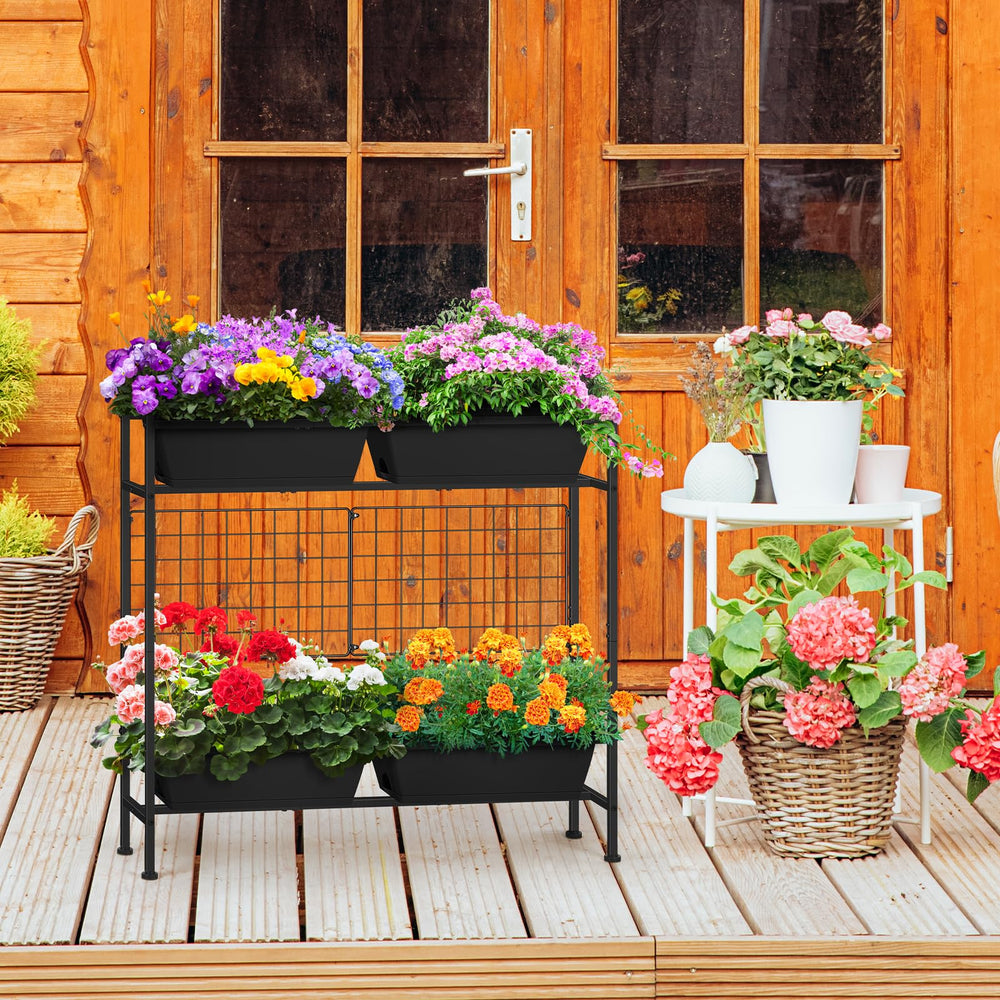 ETELI close-up of plastic planter box texture and durable construction