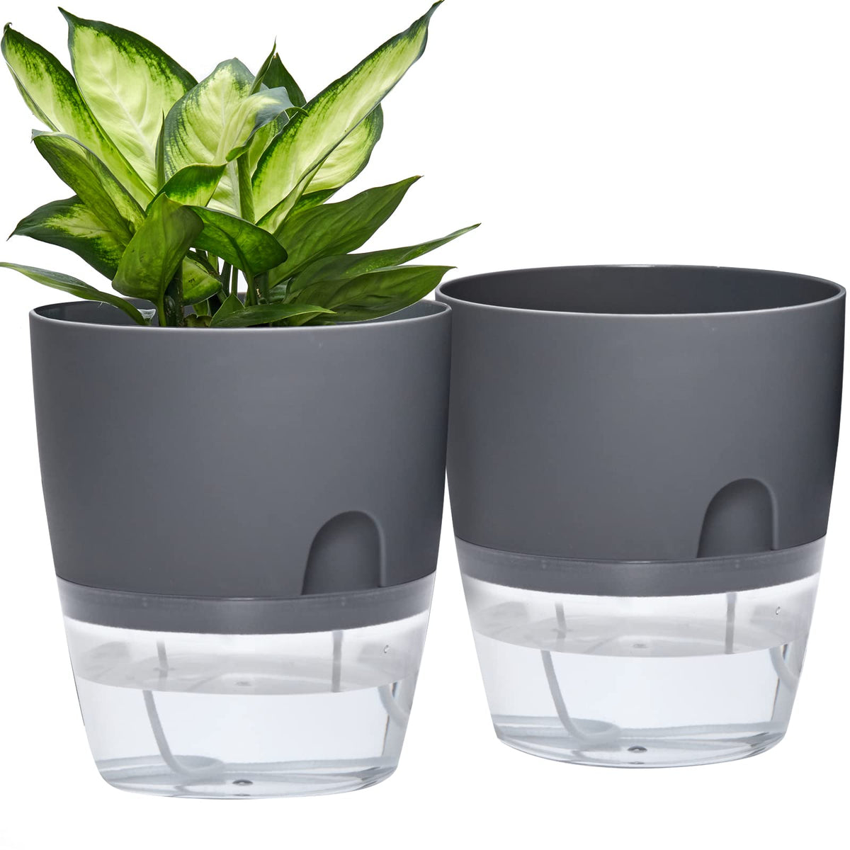 ETGLCOZY front view gray planter showing modern shape and clean finish benefits low-maintenance decor