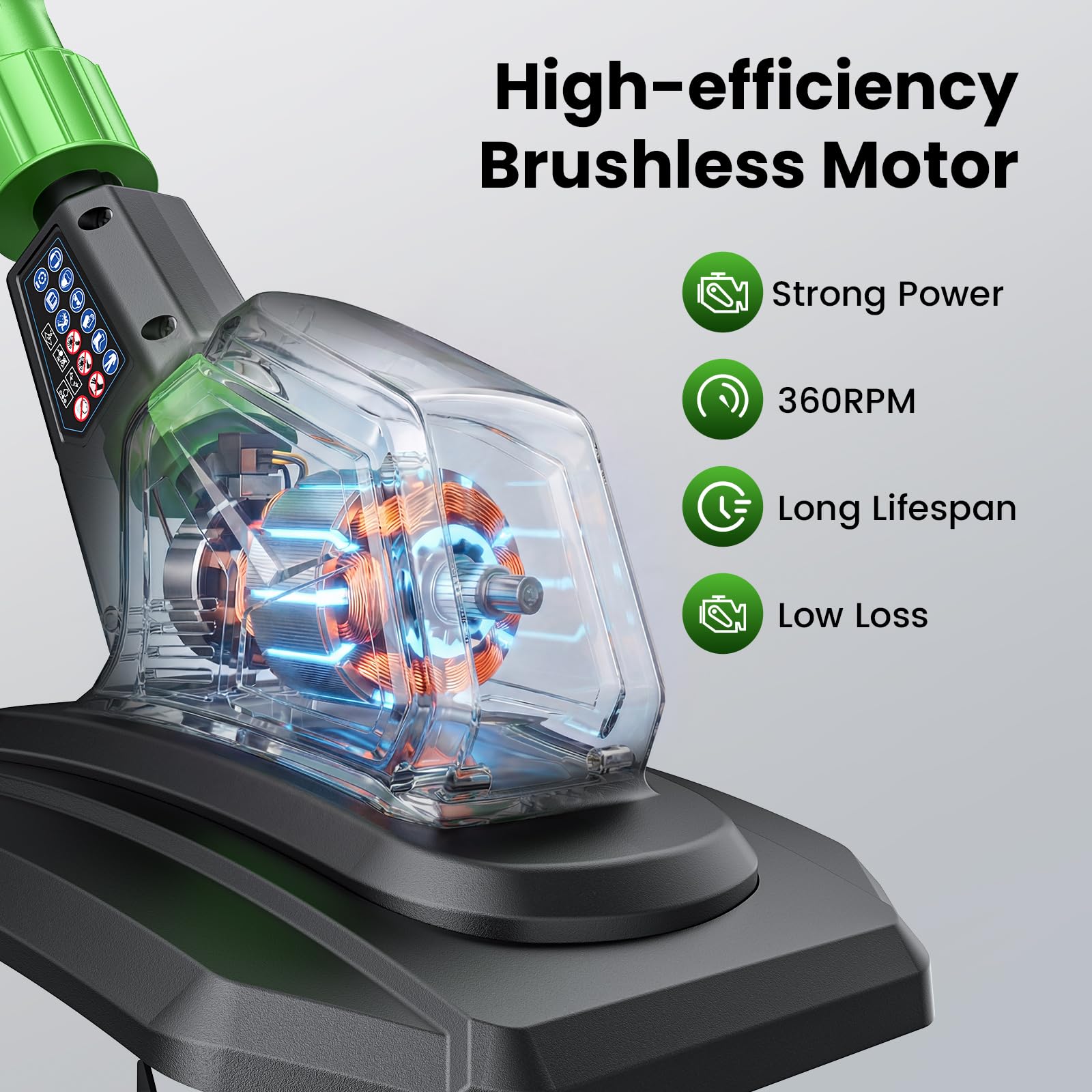 etoolab battery mounted on tool highlighting dual 4.0Ah batteries for extended runtime
