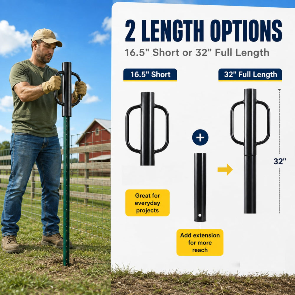 EUIJOIP next to a ruler illustrating 32 inch total length and compatibility guidance