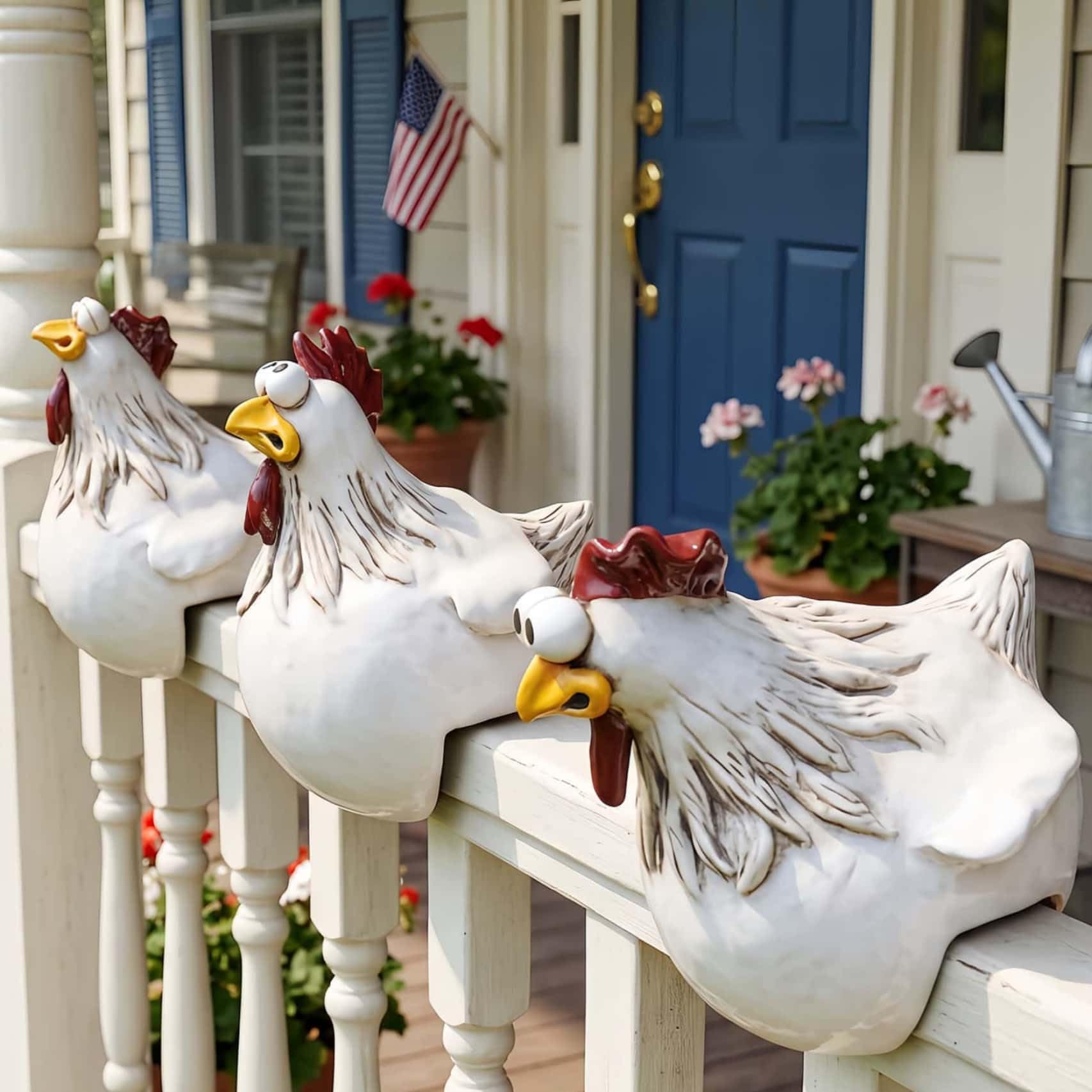 Euiroet front view showing playful chicken details and curb appeal