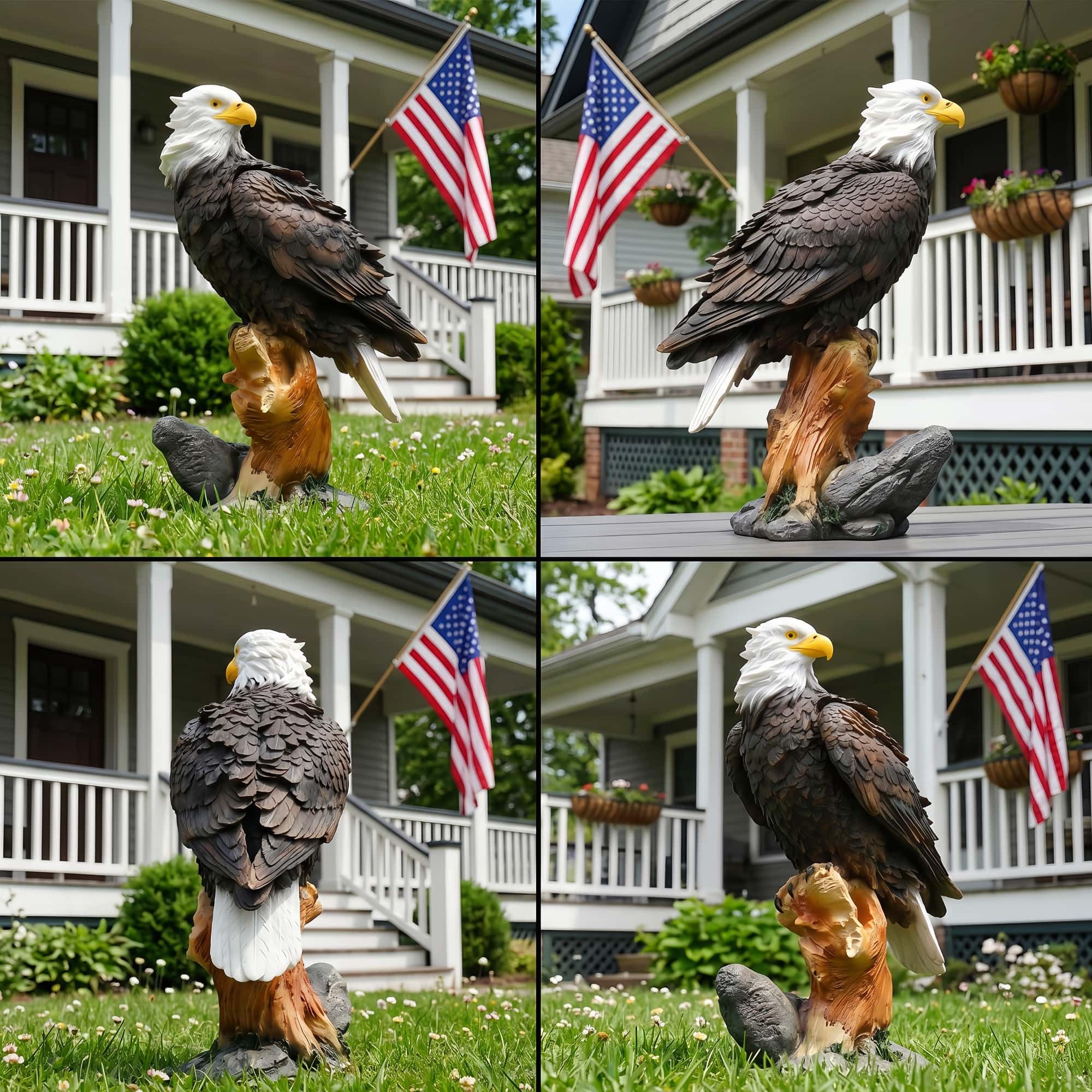 Euiroet eagle beside coffee mug showing 13.2 inch scale for sizing