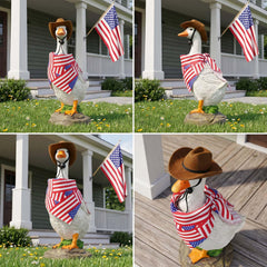 Euiroet goose wearing cowboy hat and scarf adding personalized charm