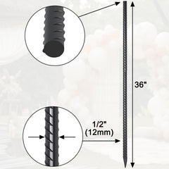 EUOKOK close-up of pointed tip and 1/2-inch shaft, easy ground penetration
