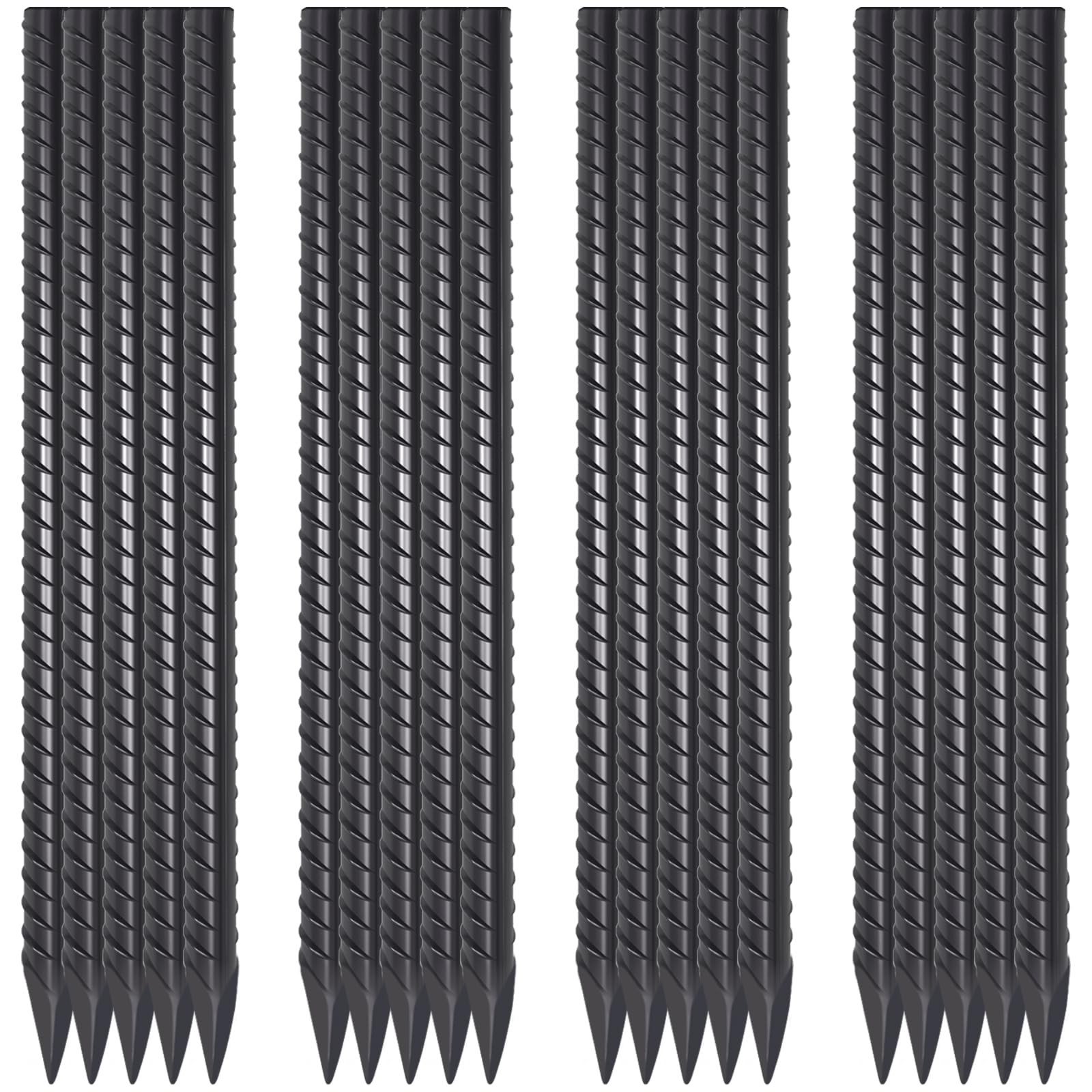EUOKOK 20-pack front view showing pack of 16-inch stakes and benefit of bulk supply