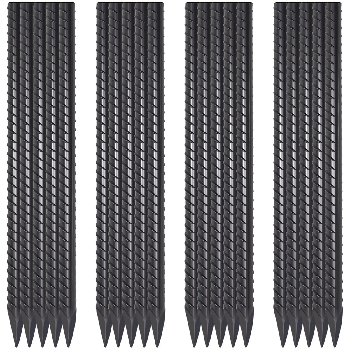 EUOKOK 20-pack front view showing pack of 16-inch stakes and benefit of bulk supply