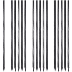 EUOKOK front view of 36 inch rebar stakes showing pack of 16, reliable anchoring