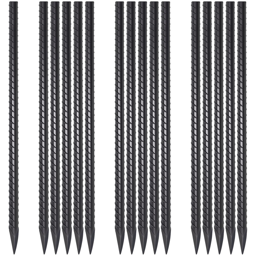 EUOKOK front view of 16-pack rebar stakes showing packaging and quantity benefit
