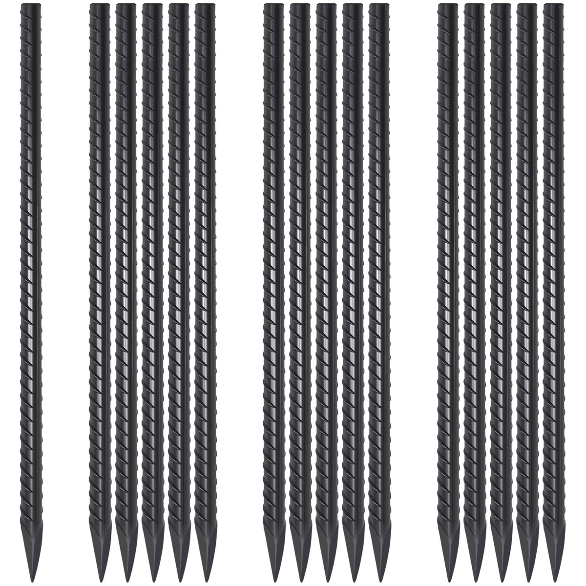 EUOKOK front view of 16-pack rebar stakes showing packaging and quantity benefit