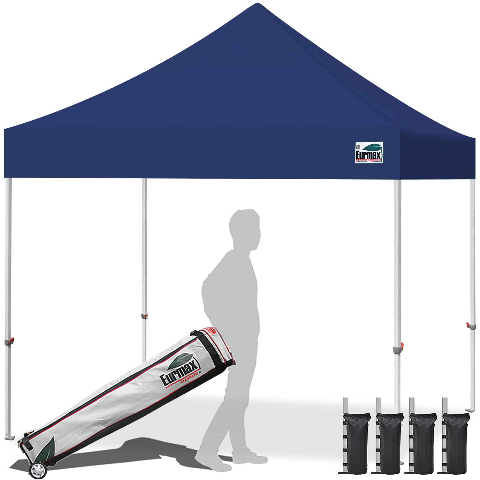 Eurmax front view of 10x10ft canopy showing professional shelter benefit