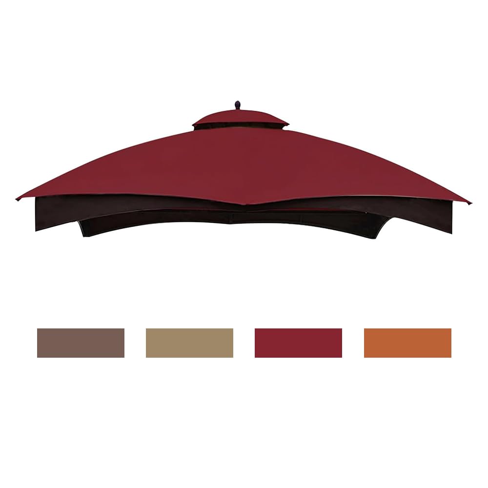 Eurmax burgundy replacement canopy top front showing fit and color benefits