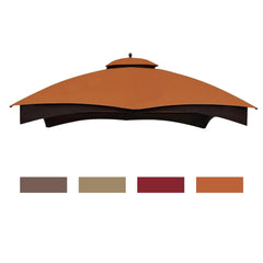 Eurmax rust canopy top front view showing full replacement fit and curb appeal