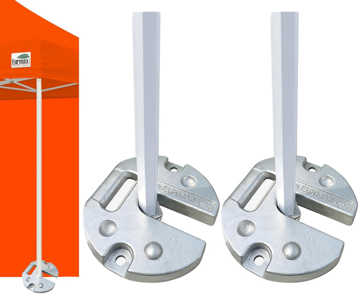 Eurmax front view of two weight plates showing secure anchoring benefit