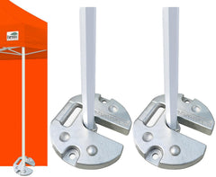 Eurmax front view of two weight plates showing secure anchoring benefit