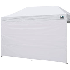 Eurmax front view of 10x20 SunWall showing clean white side and fit benefit