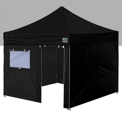 Eurmax front view showing four black sidewalls for privacy and weather protection