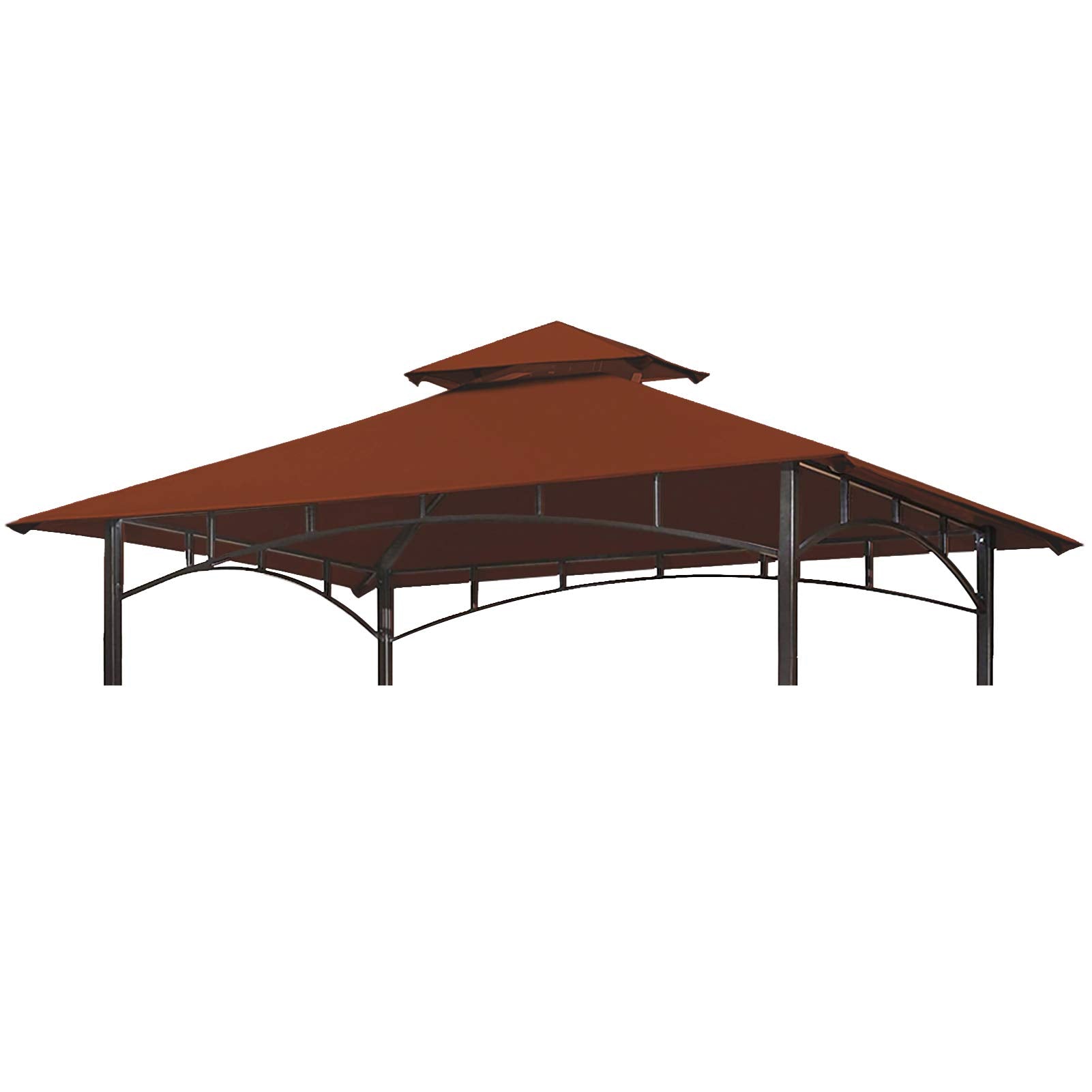 Eurmax front view rust red canopy restoring shelter protection