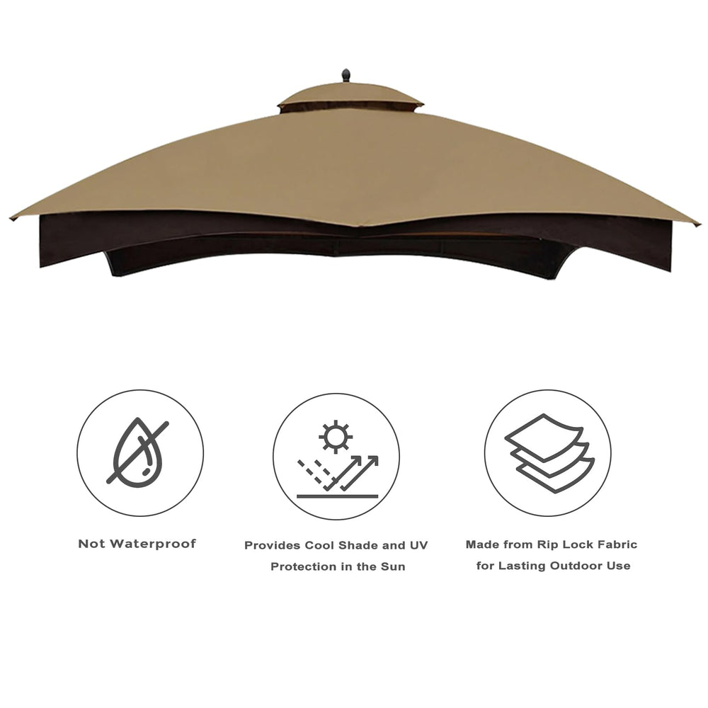 Eurmax canopy installed on gazebo frame demonstrating ready-to-use protection