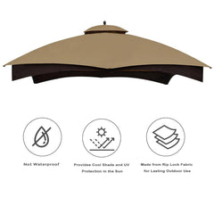 Eurmax canopy installed on gazebo frame demonstrating ready-to-use protection