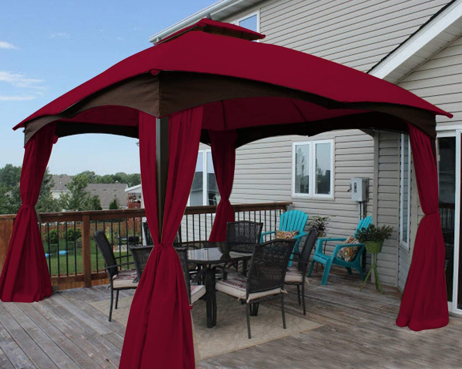 Eurmax canopy in garden lifestyle setting enhancing outdoor comfort