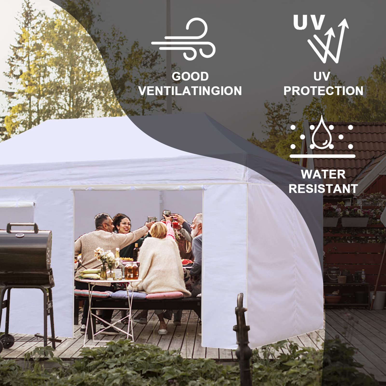 Eurmax canopy with sidewalls used as market stall for professional presentation